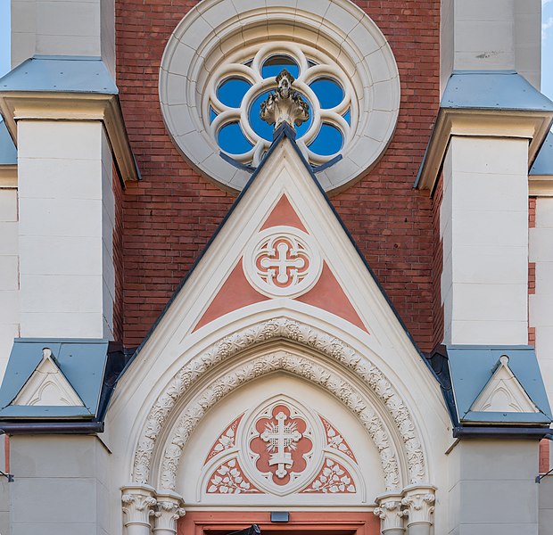 File:Villach Perau Wilhelm-Hohenheim-Straße Evangelische Pfarrkirche Portal Supraporte 15112022 3315.jpg