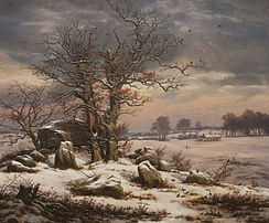 Dahl: Winter landscape at Vordingborg