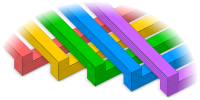 Proof without words that the number of colours needed is unbounded in three or more dimensions