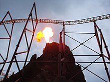 The fire effects Volcano The Blast Coaster fire effects.jpg