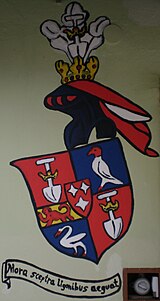 full coat of arms De Graeff (painted by Matthias Laurenz Graff, 2011) Vollwappen De Graeff.JPG