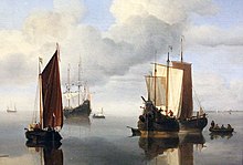 Βίλλεμ φαν ντε Φέλντε ο νεότερος, Ησυχία: Ψαρόβαρκες αποπλέουν περ. 1655-60