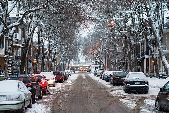 Winter on Limoilu, Quebec city, Canada