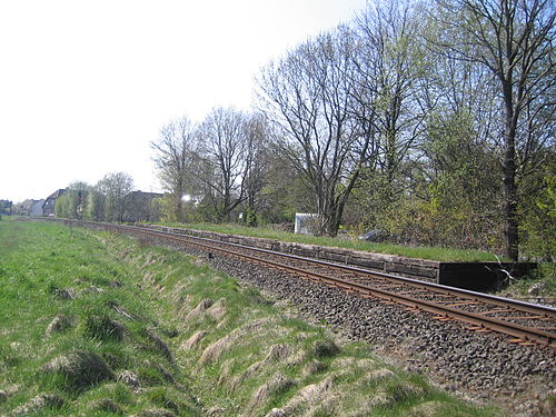 Wohlde, a typical country halt. Earth platform faced with sleepers. Wohlde from the E 2.jpg