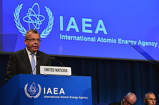 Yury Fedotov, former Director General of the United Nations Office in Vienna and former Executive Director UNODC, delivers his welcome address at the first day of the 57th IAEA General Conference. M-Building, IAEA Headquarters, Vienna, Austria. 16 September 2013.