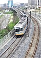 Metro aracı Zeytinburnu Metro İstasyonu'na giderken.