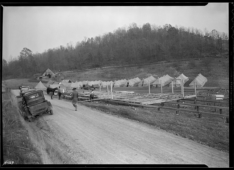 File:"General view of CCC Camp, TVA ^19, located between the Clinch and Powell Rivers, near New Tazewell, Tennessee. In... - NARA - 532787.jpg