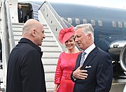 Reception of King Philippe & Queen Mathilde of Belgium by the Ministry of Foreign Affairs Nikos Dendias (2 May 2022)