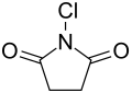 Structural formula of N-chlorosuccinimide