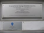 Cavaliere Luigi Barbasetti - Memorial plaque