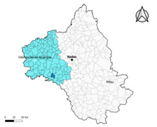 Cabanès dans l'arrondissement de Villefranche-de-Rouergue en 2020.