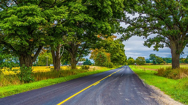 13 Mile Road in the rural Courtland Township