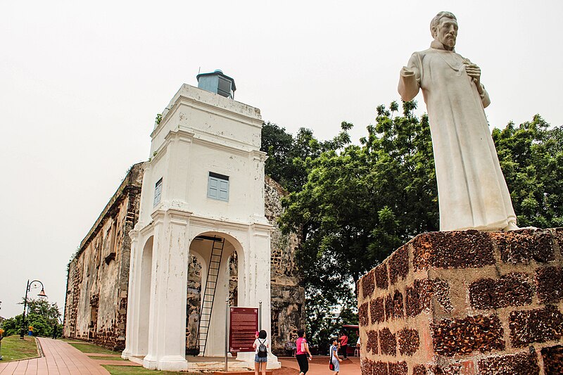 File:1521 St Paul's Church (Ruins) - Francis Xavier Statue.jpg