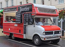 Bedford vans were very popular as ice cream vans and food trucks, with some of them still being used 1981 Bedford CF Food Truck 2.3.jpg