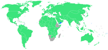 Participants (blue nations had their first entrance) 1988 Summer Olympic games countries.png