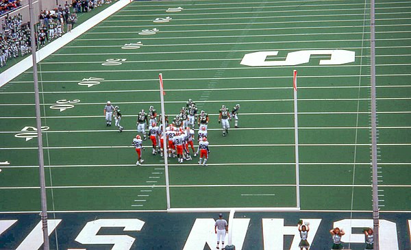 Michigan State playing Illinois in a October 1996 game at Spartan Stadium