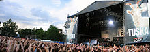 Slayer playing as the main act in 2008. 20080629 tuska open air slayer.jpg