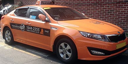 A KIA taxi