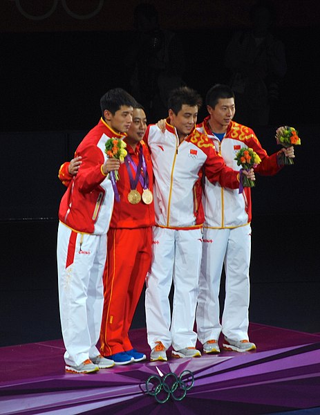 China defended the men's team event title in table tennis.
