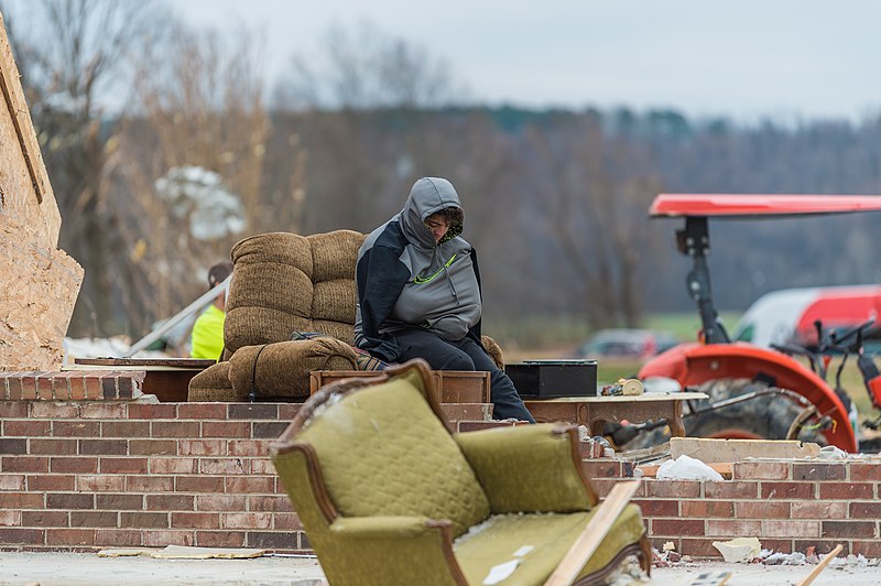 File:2021 December Tornado - Samburg, TN resident sitting in destroyed home (51750733752).jpg