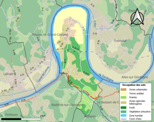 Farvekort, der viser arealanvendelse.