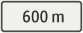 501-70 Vzdialenosť (pre pruhové značky, v metroch, vzor 600 m)