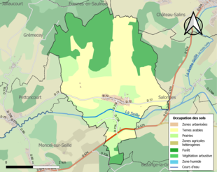 Mappa a colori che mostra l'uso del suolo.