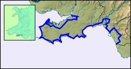 The Swansea & Gower (Welsh: ????), part of the Wales Coast Path runs from the Loughor estuary to the River Kenfig