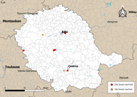 Карта муниципалитетов с объектами Севезо