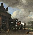 Potter, PaulusDutch, 1625 - 1654A Farrier's Shop1648oil on paneloverall: 48.3 x 45.7 cm (19 x 18 in.)framed: 71.12 × 68.58 × 7.62 cm (28 × 27 × 3 in.)Widener Collection1942.9.52