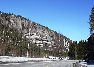 View of the road, just north of Åmli