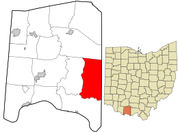 موقعیت بخش جفرسون، شهرستان آدامز، اوهایو در نقشه