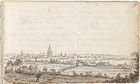 p075 - Willem Schellinks - Drawing - View of Arnhem from the North-West