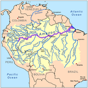 The Amazon basin - a huge flow of water.