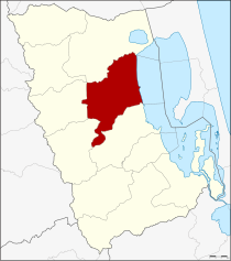 Bản đồ Phatthalung, Thái Lan với Mueang Phatthalung