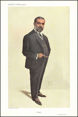 "Arthur". Caricature by Elf published in Vanity Fair in 1909. Arthur Lucas, Vanity Fair, 1909-06-02.jpg