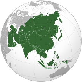 Азия ярымшар картаһында