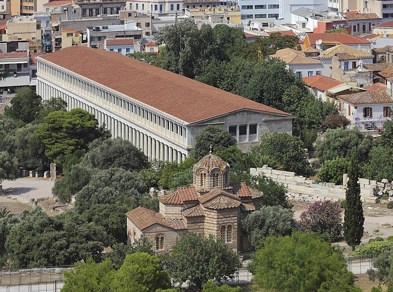 File:Attica 06-13 Athens 22 View from Acropolis Hill - Museum of Ancient Agora.jpg