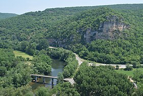 Bruniquel'deki Gorges.