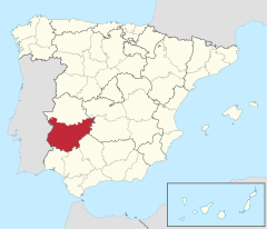 Badajoz in Spain (plus Canarias).svg