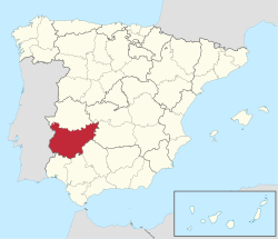 Badajoz in Spain (plus Canarias).svg
