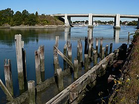 Route 3A bridge over Back River, viewed from the park