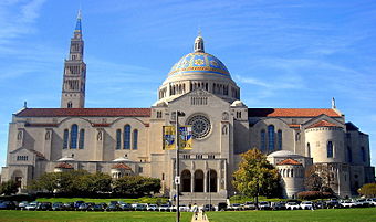 The Basilica of the National Shrine of the Immaculate Conception in Washington, D.C., is the largest Catholic church in the US.