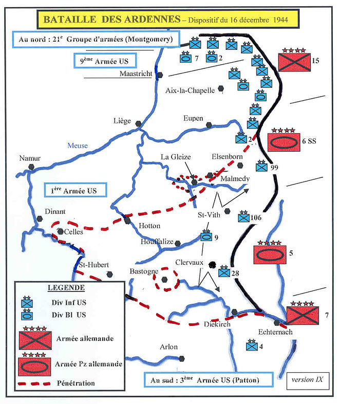 Арденнская операция 1944 карта