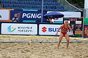 Deutsch: Beachhandball Europameisterschaften 2019 (Beach handball Euro); Tag 5: 6. Juli 2019 – Frauen, Halbfinale, Kroatien-Dänemark 1:2 (12:19, 17:10, 4:7) English: Beach handball Euro; Day 5: 6 July 2019 – Semifinal Men – Croatia-Denmark 1:2 (12:19, 17:10, 4:7)