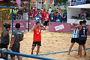 Deutsch: Beachhandball bei den Olympischen Jugendspielen 2018; Tag 5, 10. November 2018; Jungen, Hauptrunde - Thailand-Argentinien 2:1 English: Beach handball at the 2018 Summer Youth Olympics at 11 October 2018 – Boys Main Round – Thailand-Argentina 2:1