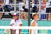 Deutsch: Beachvolleyball bei den Olympischen Jugendspielen 2018; Tag 8, 14. Oktober 2018; Mädchen, Achtelfinale – Mexiko-China 0:2 (15–21/16–21) English: Beach volleyball at the 2018 Summer Youth Olympics at 14 October 2018 – Girls Round of 16 – Mexico-China 0:2 (15–21/16–21)