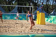 Deutsch: Beachvolleyball bei den Olympischen Jugendspielen 2018; Tag 8, 14. Oktober 2018; Mädchen, Achtelfinale – Bolivien-Puerto Rico 0:2 (18–21/18–21 ) English: Beach volleyball at the 2018 Summer Youth Olympics at 14 October 2018 – Girls Round of 16 – Bolivia-Puerto Rico 0:2 (18–21/18–21 )