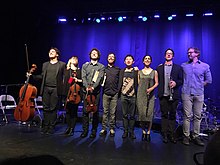 Folds and yMusic on stage in 2016 Ben Folds with yMusic in Toronto.jpg
