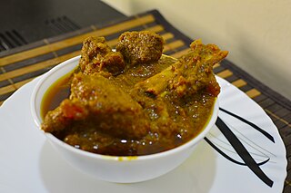 Mutton curry Curry dish that is prepared from mutton or chevon